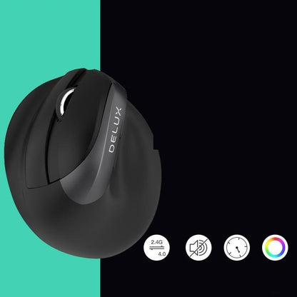 Wireless Silent Charging Ergonomic Vertical Left-Handed Mouse