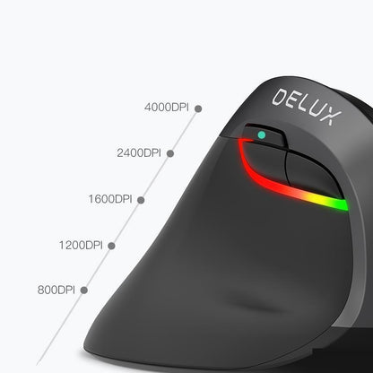 Wireless Silent Charging Ergonomic Vertical Left-Handed Mouse
